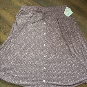 LuLaRoe Marsha Purple Floral Skirt